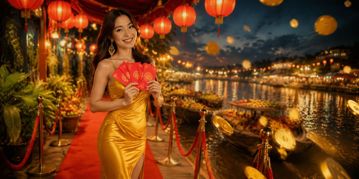 Thành viên nhận thưởng VIP tại chợ đêm vùng Mekong với giao diện điện thoại tiếng Việt